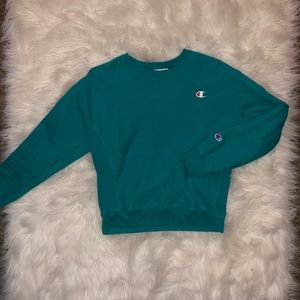 Champion reverse weave teal crew neck